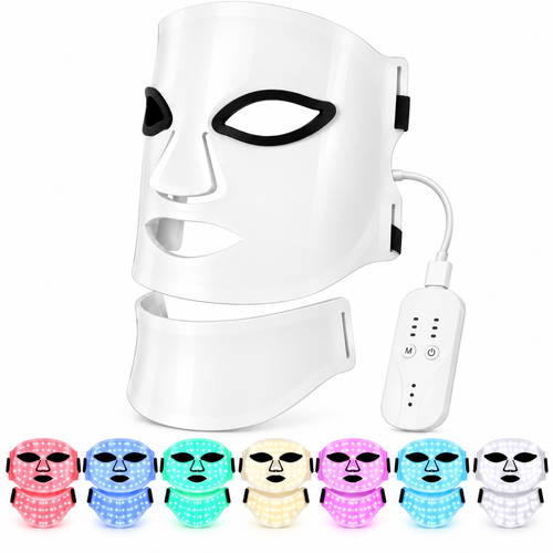 Masque LED Silicone Pro — Visage & Cou, 7 couleurs