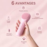 Brosse Nettoyante Sonique — Silicone étanche