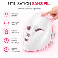 Masque LED Rechargeable — 7 couleurs, sans fil