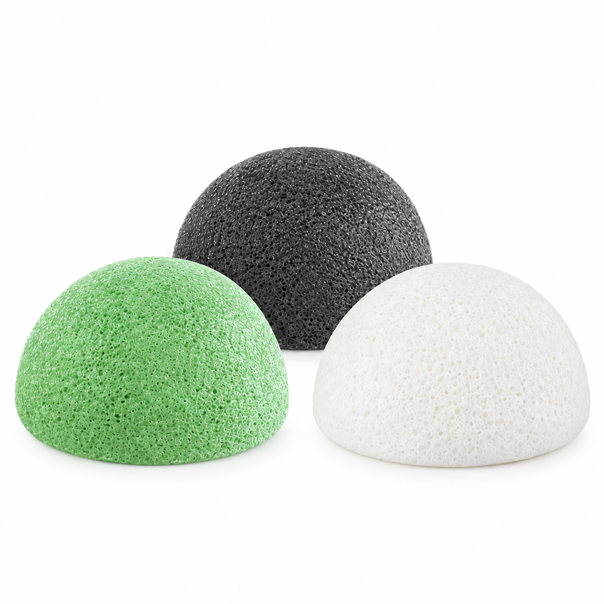 Éponges Konjac Naturelles — Lot de 3