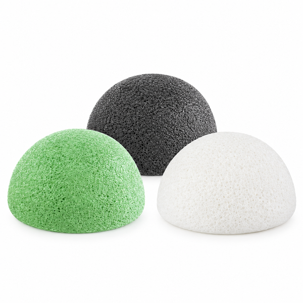 Éponges Konjac Naturelles — Lot de 3