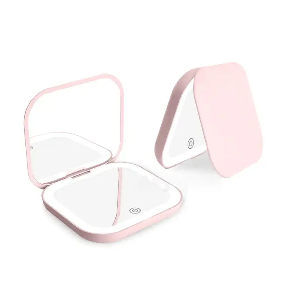 Miroir de Poche LED — Grossissant 2× ou 10×